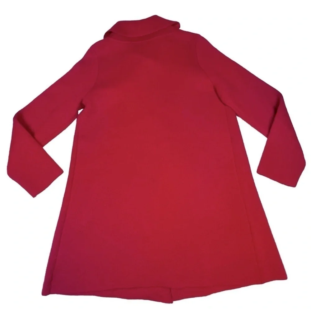 ADRIENNE VITTANINI Red Open Front Shawl Neckline Cardigan Sweater Jacket Size XL